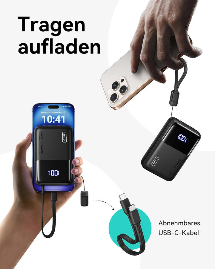 INIU Power Bank, 20000mAh 65W Powerbank Klein Aber Stark Phone & Laptop, Externe Handyakkus USB C In