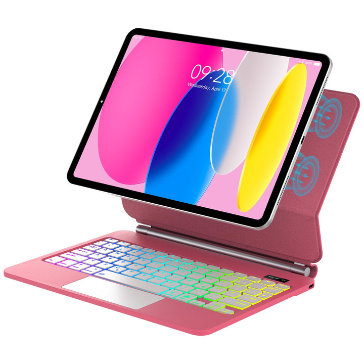 JADEMALL Magic Keyboard Für iPad A16 11/10. Gen mit TP &amp; Beleuchtung QWERTZ | Magic Keyboard für iPa