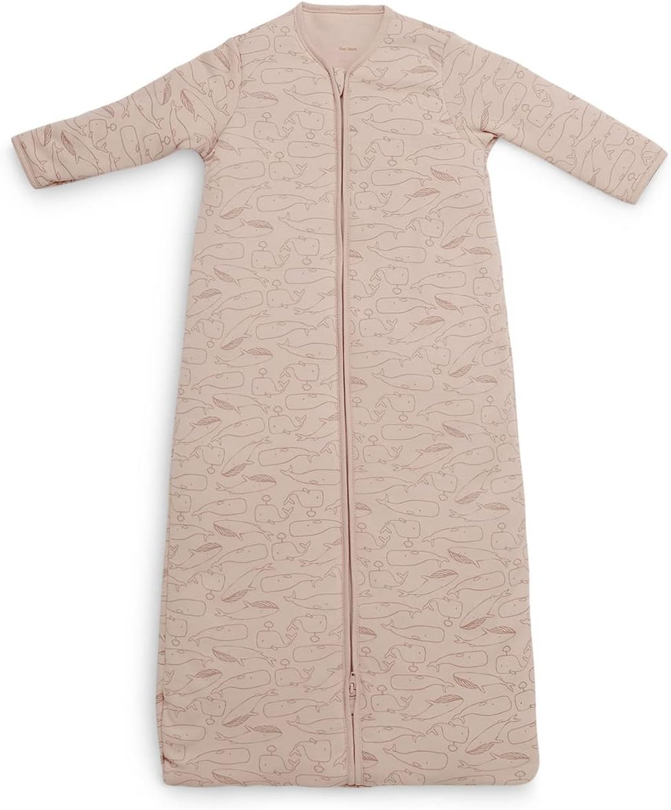 Jollein Unisex Baby Ganzjahres Schlafsack Whales, Pale Pink 110 cm, Whales, Pale Pink 110