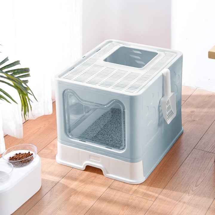 Vollständig Geschlossene Katzentoilette mit Deckel Schubladentyp Desodorierende Cat Litter Box Gross