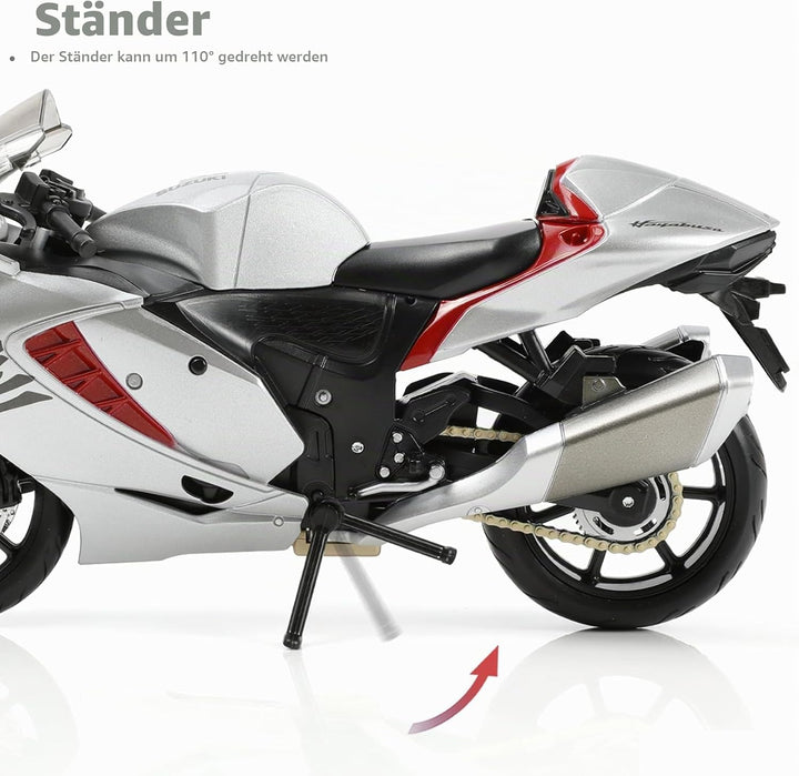 Motorrad Spielzeug für Kinder 1:12, Legierung Mini Motorcycle Modell Kompatibel für Suzuki Hayabusa