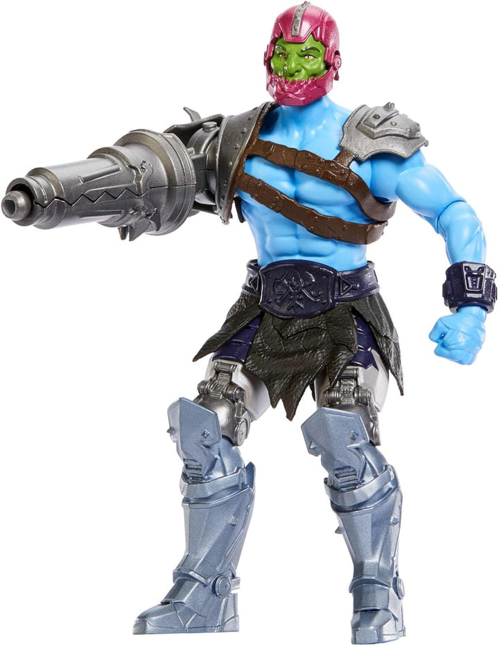 Masters of the Universe Funktions-Actionfigur Trap Jaw mit wandelbarer Kanone, Dreh- und Loslassfunk