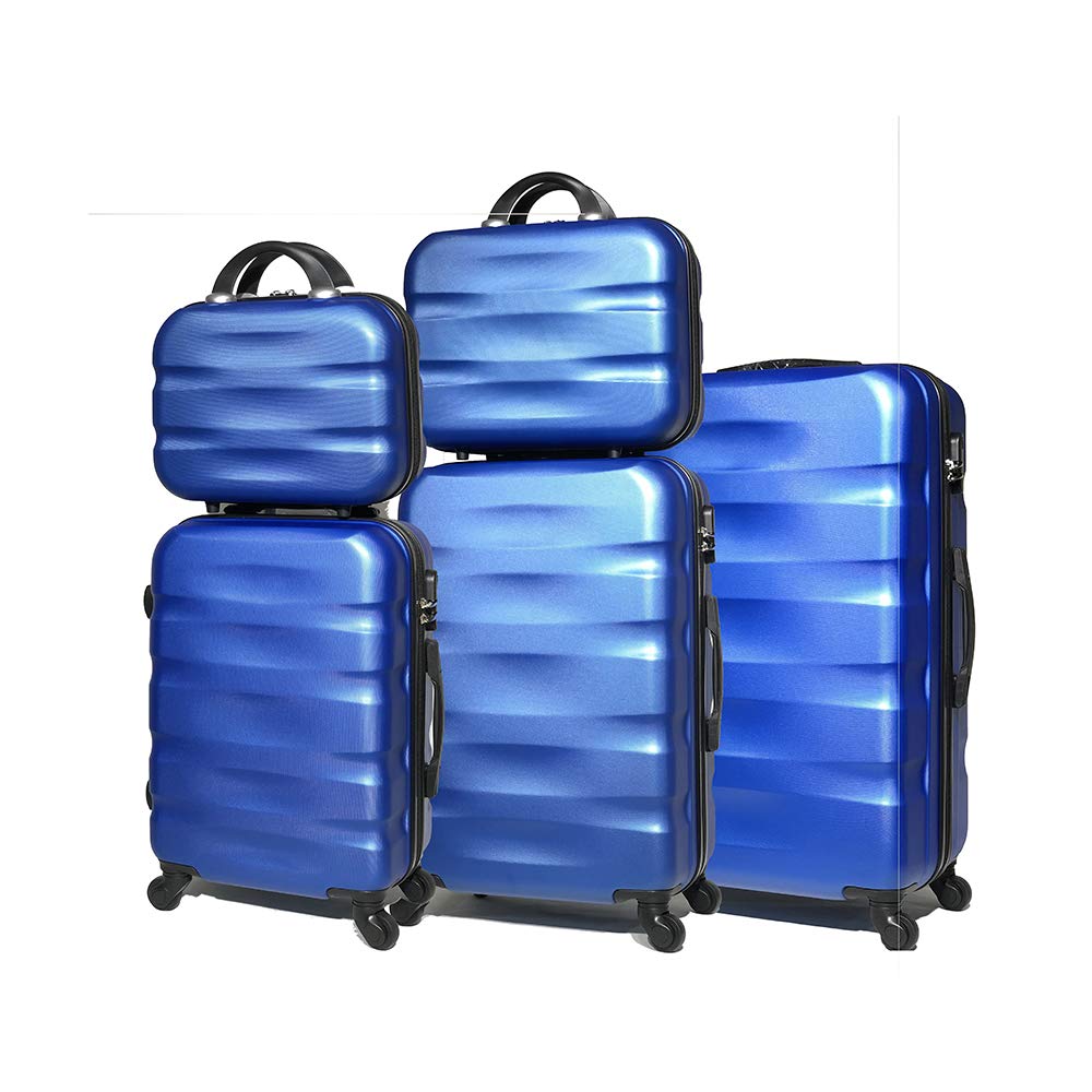 CELIMS Koffer New Parent, Blau (5806), Lot de 3 Valises &amp; 2 Vanity, Set mit 3 Koffern &amp; 2 Kosmetikko