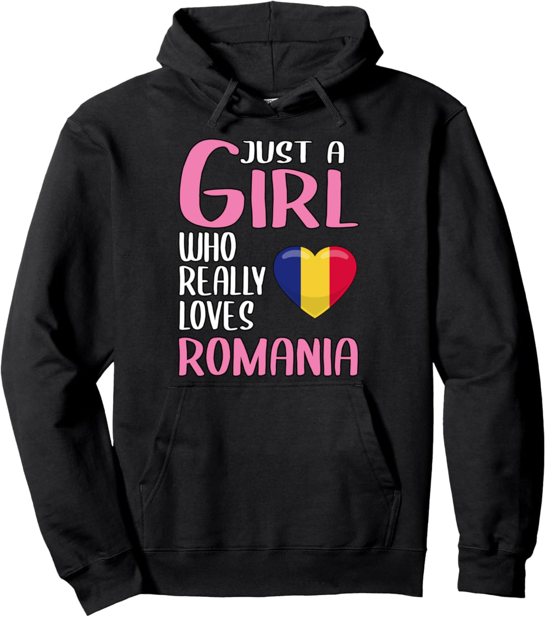 Damen Just A Girl Reisen Rumänien Geschenk Rumänien Pullover Hoodie