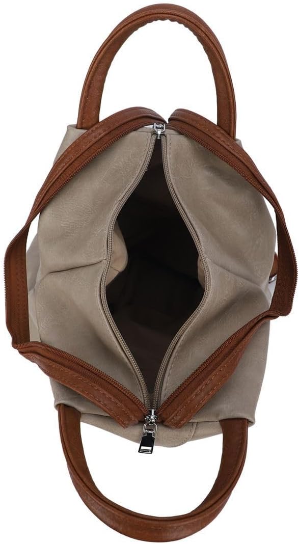 Damen Rucksack Tasche Schultertasche Leder Optik Daypack Backpack Handtasche Tagesrucksack Cityrucks