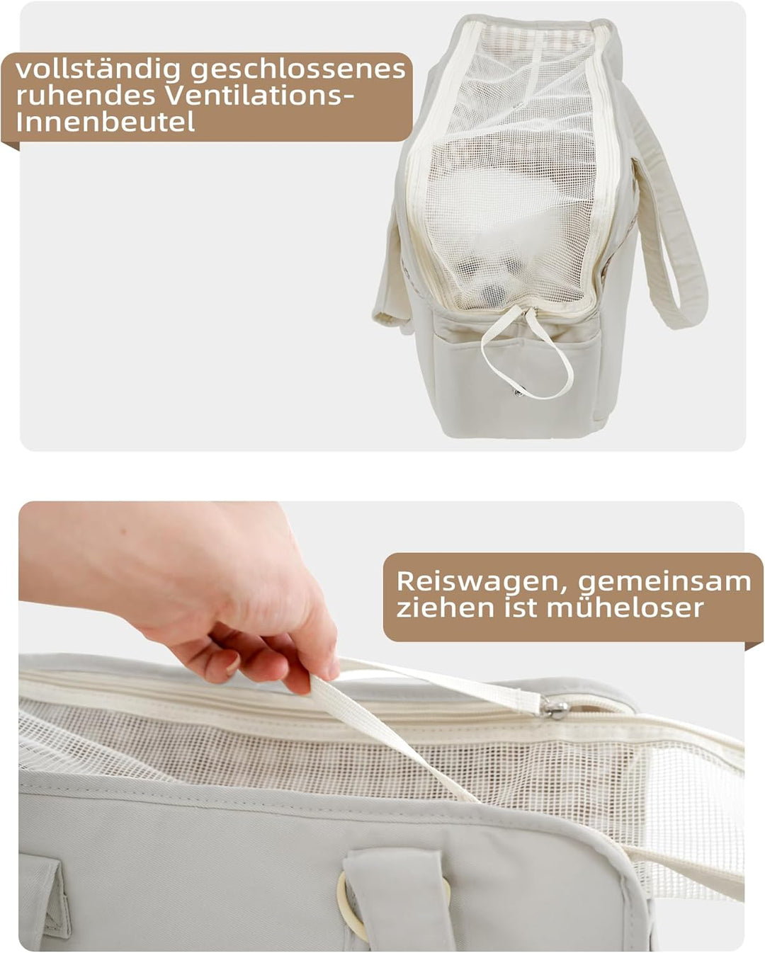 ONECUTE Hundetrage für kleine Hunde Kaninchen Katze mit grossen Taschen, Baumwolltasche, Hundetrage