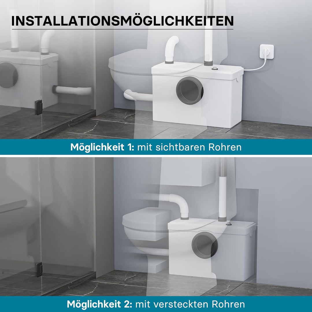 Wiltec 3/1 Schmutzwasser Fäkalien Hebeanlage Kleinhebeanlage 600W