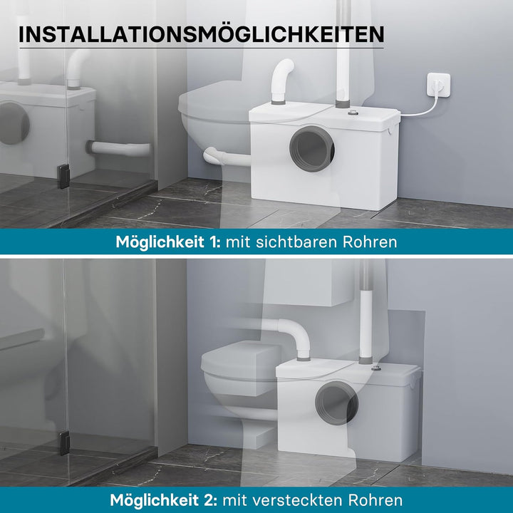 Wiltec 3/1 Schmutzwasser Fäkalien Hebeanlage Kleinhebeanlage 600W