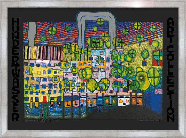 artissimo, Premium-Kunstdruck gerahmt, 72x53cm, AG4690, Friedensreich Hundertwasser: Löwengasse - Di