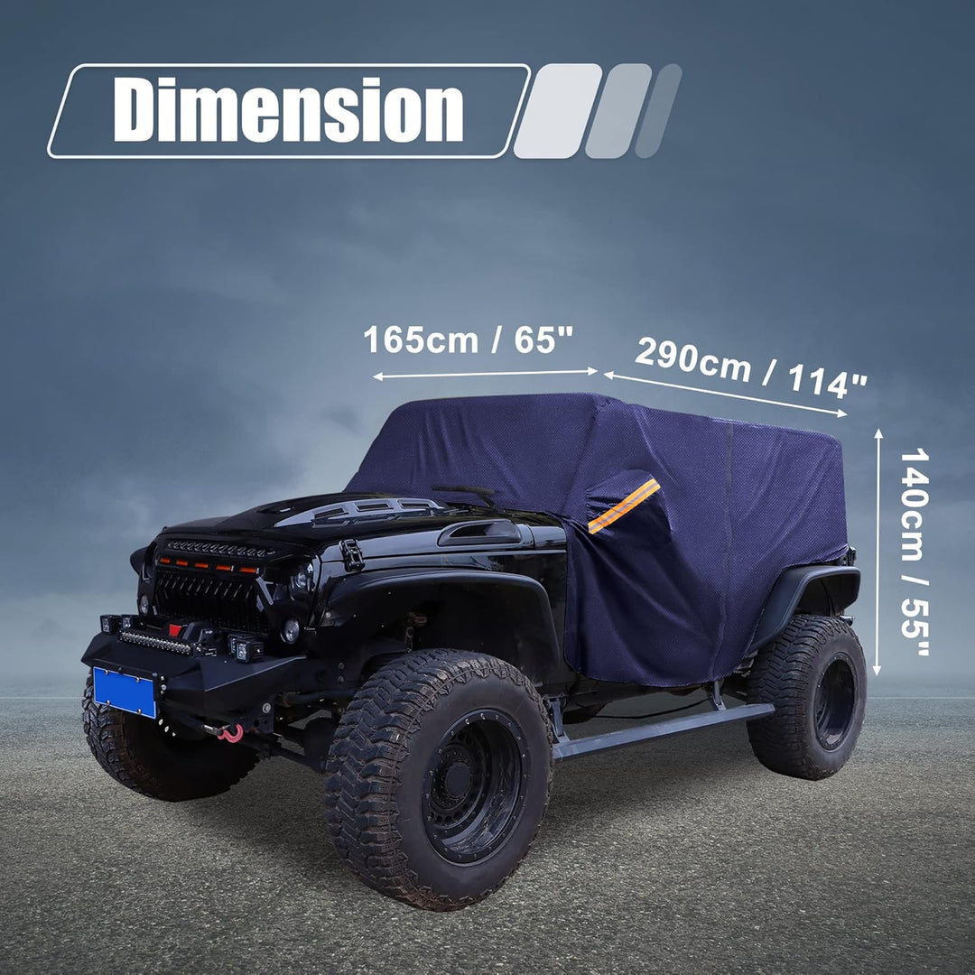 X AUTOHAUX Autoabdeckung SUV Autoplane Outdoor Vollgarage Wasserdicht Auto Abdeckplane für Jeep Wran