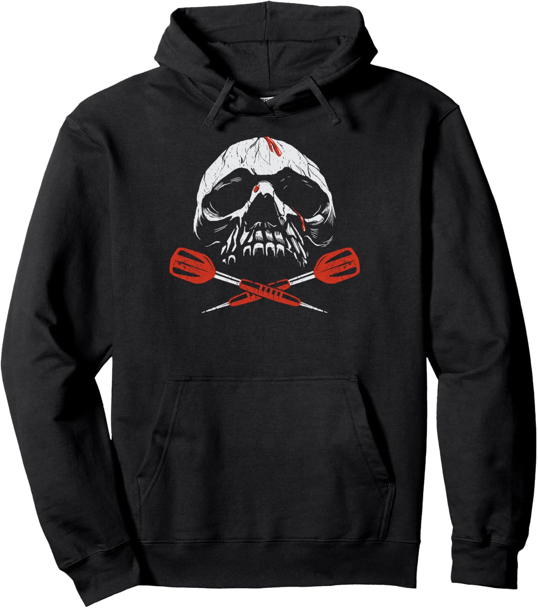 Dart Totenkopf Darts Dartspieler Dartpfeil Pullover Hoodie