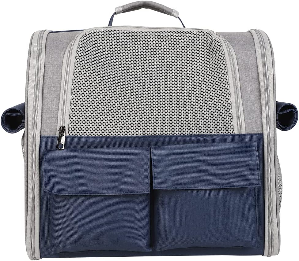 Transporttasche für Haustiere Katzen Hunde 10kg, Tragbare Rucksack Grosser Geräumig 4 Eintritt Top Ö