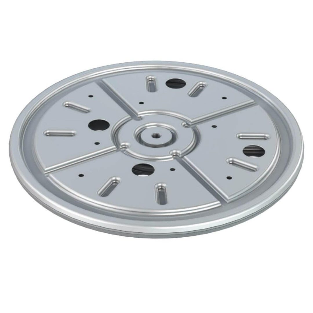 Gedotec Schwerlast-Drehbeschlag 360° Drehscheibe drehbar Ø 282 mm | Drehteller Stahl Grau | Druckkug