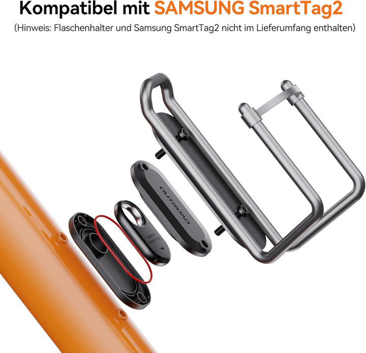 für Samsung SmartTag2 Fahrradhalterung, Wasserdichtes Fahrrad GPS Tracker Halterung für Smart tag2,