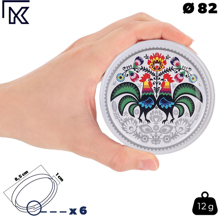KADAX 10er Set Marmeladengläser 350ml TO82 Hähne, Einmachgläser Vorratsgläser Mason Jar mit Schraubd