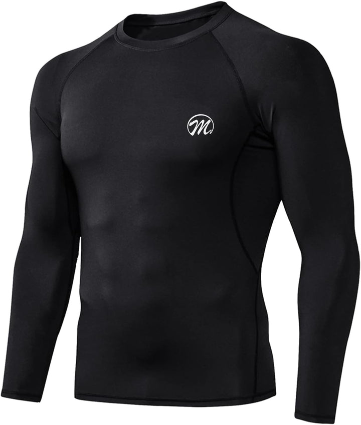 meeteu 5pcs Herren Sportbekleidung Fitness Set, Atmungsaktiv Funktionsshirt Herren Langarm+Hoodies+K