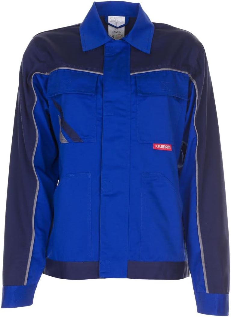 Planam Damen Bundjacke Highline, grösse 36, zink, kornblau / marine / mehrfarbig, 2318036, Kornblau/