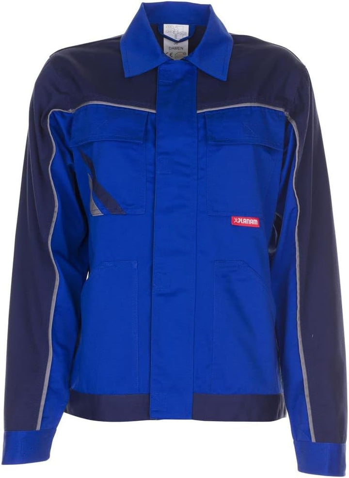 Planam Damen Bundjacke Highline, grösse 36, zink, kornblau / marine / mehrfarbig, 2318036, Kornblau/