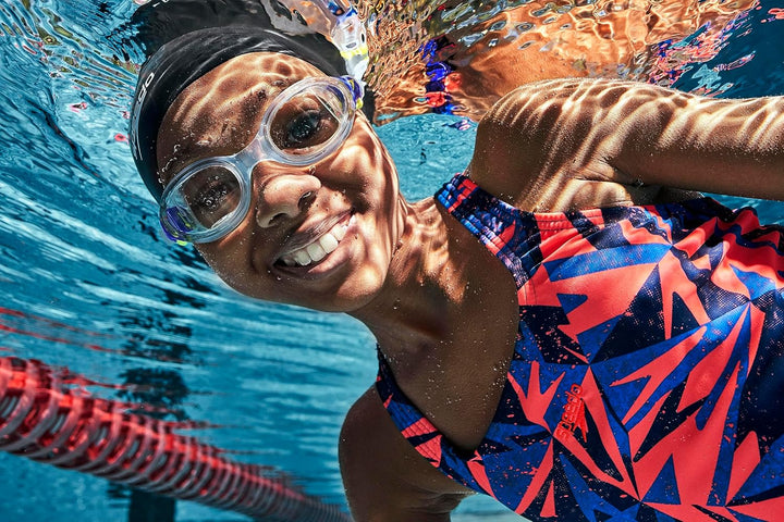 Speedo Unisex Kinder Biofuse 2.0 Schwimmbrille | Patentierte einfache Anpassung | Anti-Beschlag | Wa