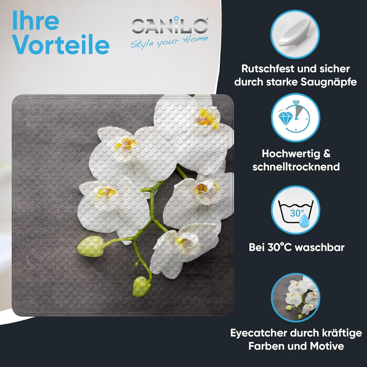 Sanilo Badematte 53 x 53 cm, rutschfeste Duschmatte für Dusche und Badewanne, Antirutschmatte maschi