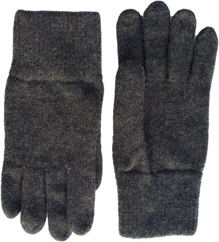 FosterNatur, Merino Damen Wollhandschuhe/Fingerhandschuhe, 100% Wolle Merino extrafein 8 Anthrazit,