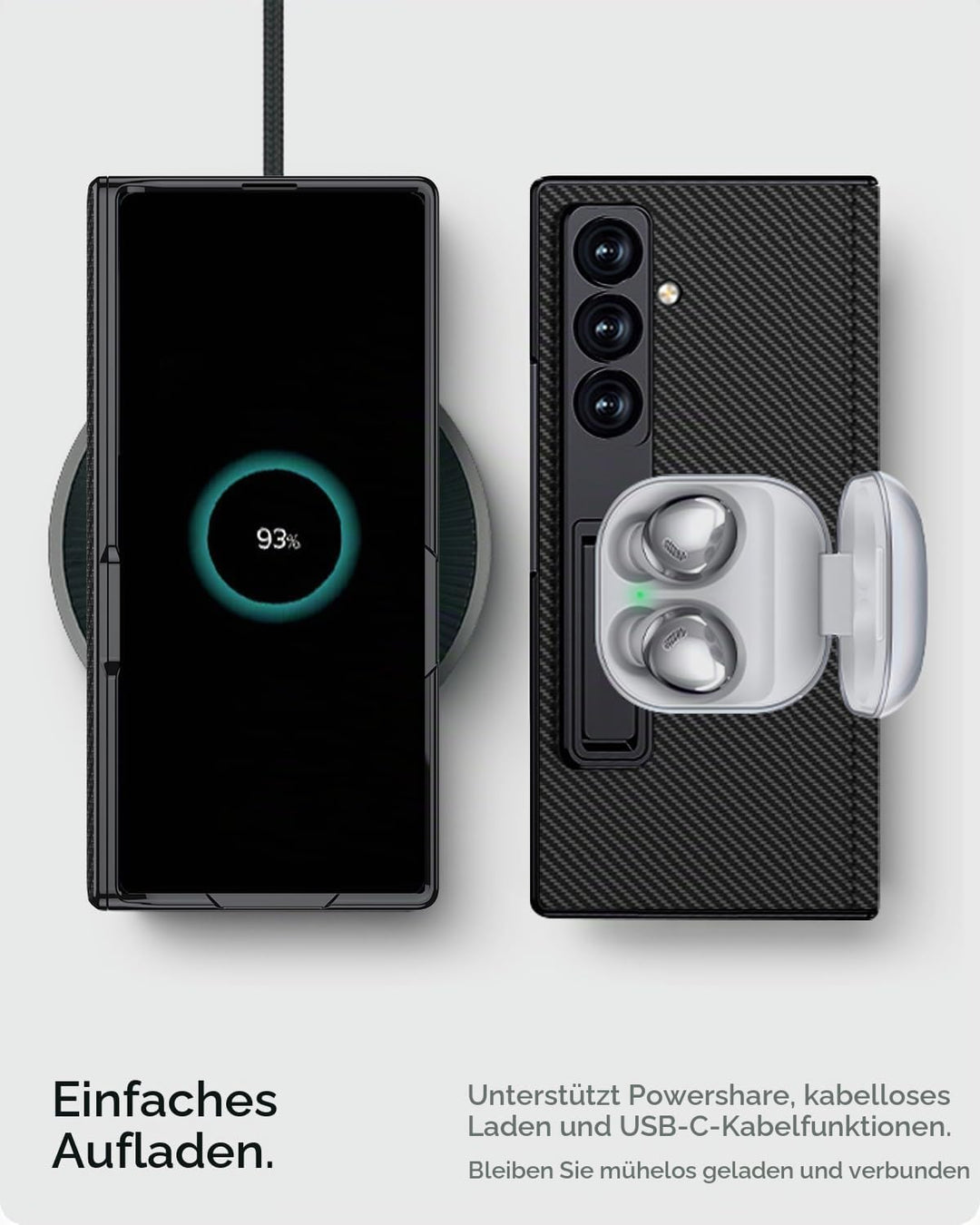 Miimall Privacy Case Kompatibel mit Samsung Galaxy Z Fold 7 Hülle Anti-SPY Displayschutz+Scharniersc