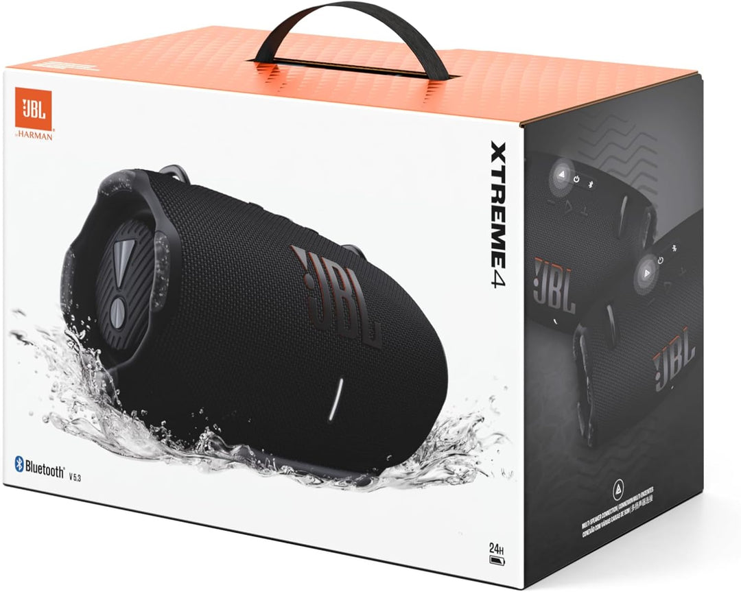 JBL Xtreme 4 Musikbox in Schwarz – Tragbare Bluetooth-Lautsprecher-Box mit tiefem Bass, KI-Sound-Boo