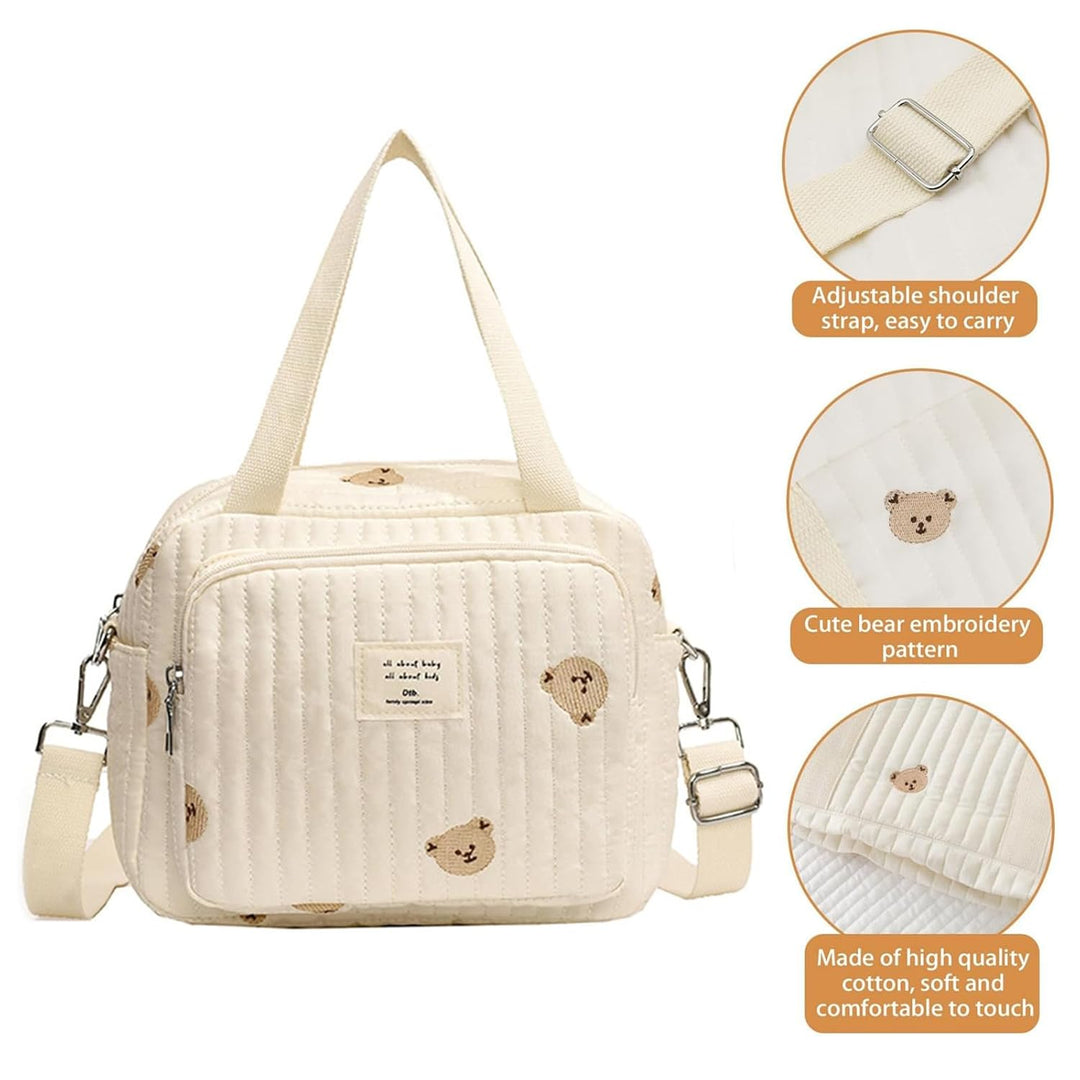 Grosse Wickeltasche Bag, Kompakte Baby Windeltasche & Reisetasche, Vielseitige Tragetasche mit Schul