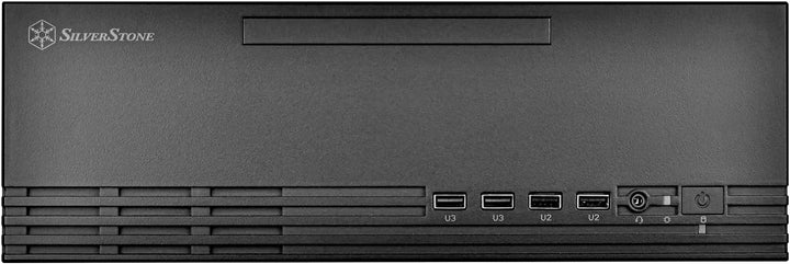 SilverStone Technology SST-ML11B - Milo Schmales und kompaktes Micro-ATX-Gehäuse, Unterstützt Netzte