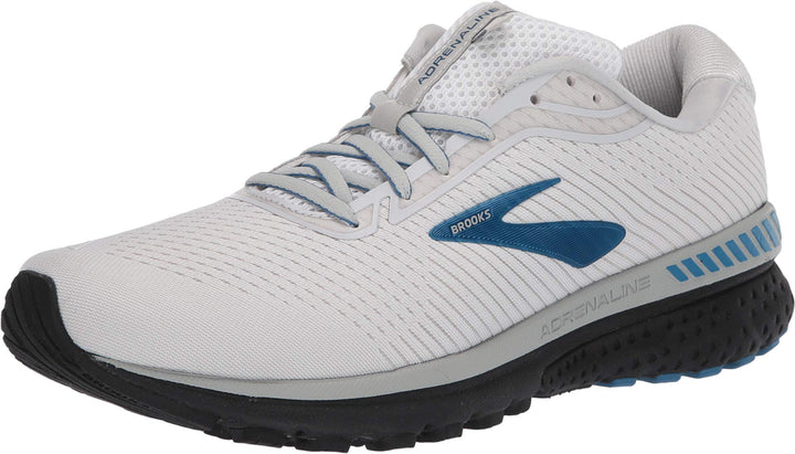 Brooks Adrenaline Gts 20, Laufschuhe für Herren 48.5 EU Weiss Grau Tiefwasser, 48.5 EU Weiss Grau Ti
