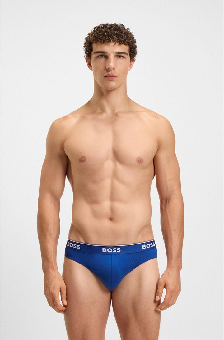 BOSS Herren Power Slips Briefs Unterhosen Cotton Stretch 3er Pack Set: Slips+Boxershorts XL New - Op