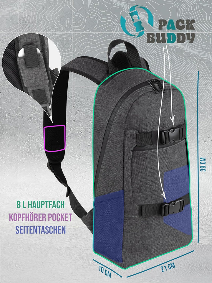 normani Reiseset Trolley mit Rucksackfunktion kleiner Rucksack Reisetasche - 38 L Reisetrolley + 8 L