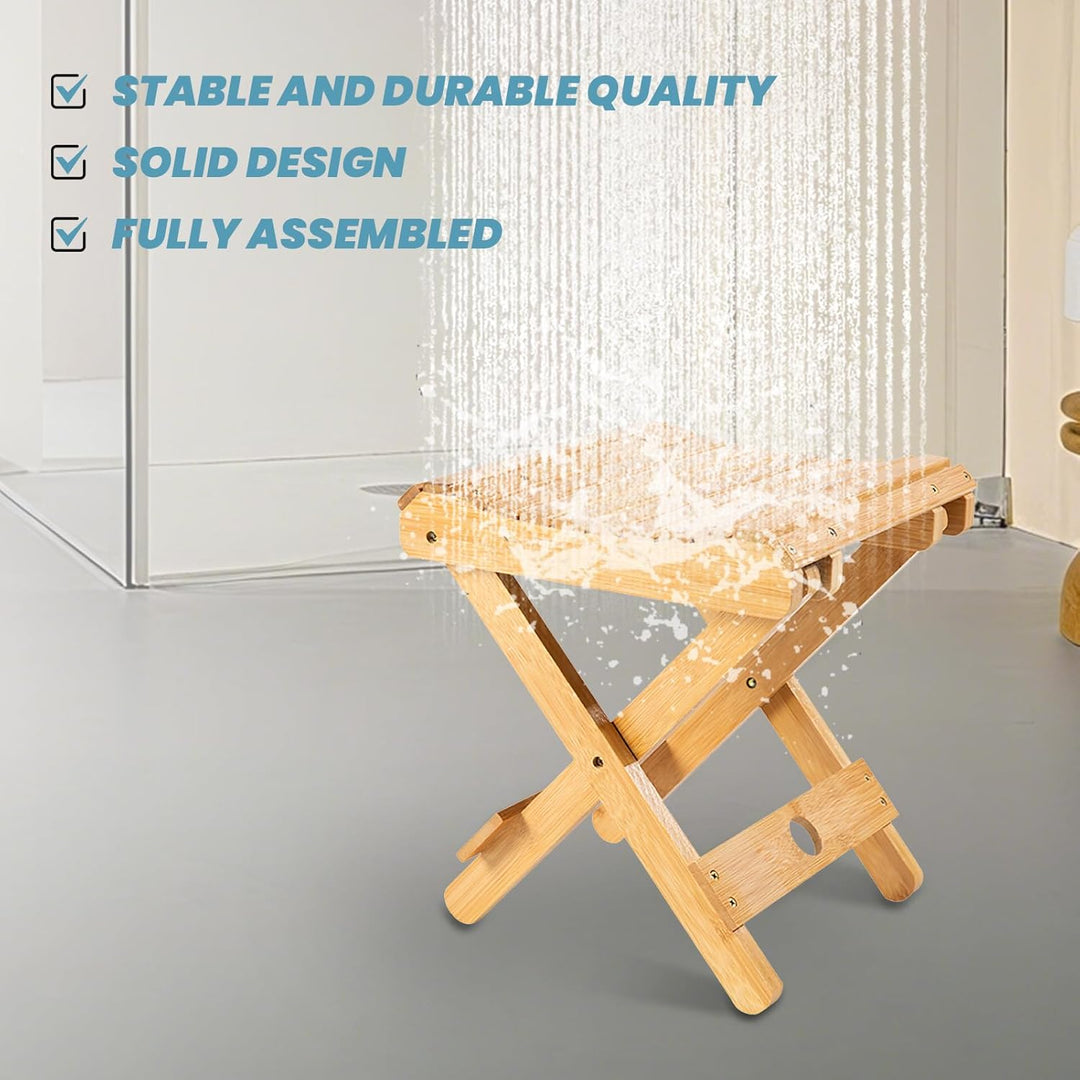 Natudeco Klapphocker, Klappstuhl tragbarer Outdoor-Hocker, quadratischer Angelstuhl, einfacher Dusch