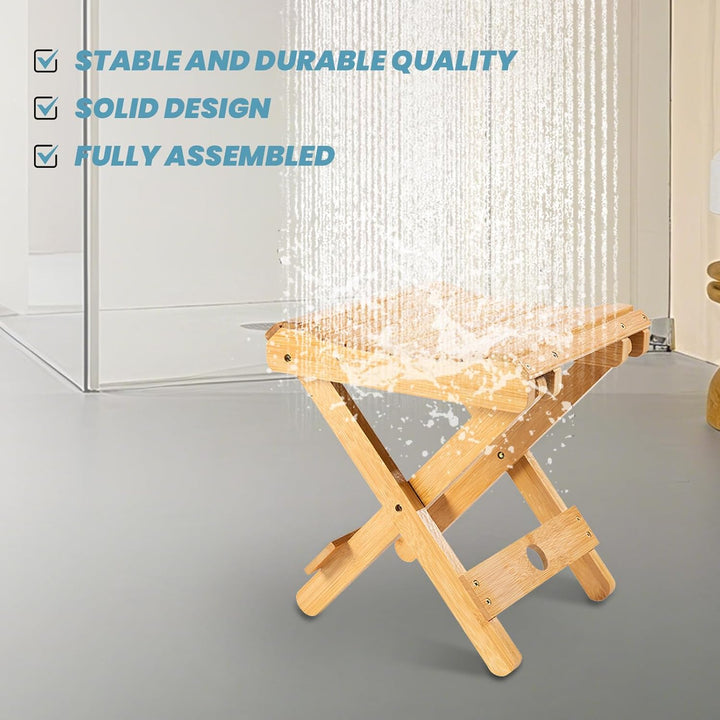 Natudeco Klapphocker, Klappstuhl tragbarer Outdoor-Hocker, quadratischer Angelstuhl, einfacher Dusch