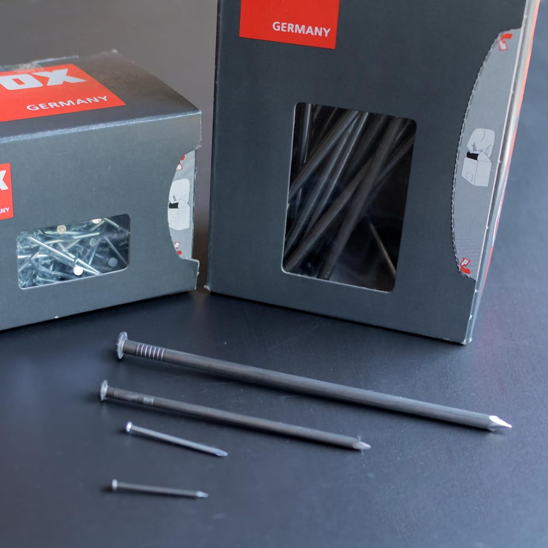 TOX Drahtstifte Nails 2,0x40 mm mit Senkkopf für einfache Holzverbindungen und ebene Flächen, univer