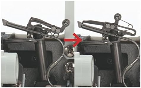 Juki MO-1000 Overlockmaschine zum Einfädeln und automatischen Nadeln, Metall, Weiss, 33 x 28 x 31 cm