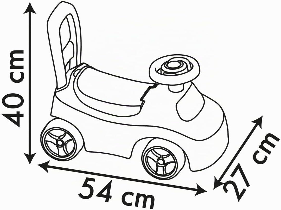 Smoby – Stitch Rutschauto – Fahrzeug &amp; Lauflernhilfe in einem – mit Lenkrad &amp; Geheimfach – für Kinde