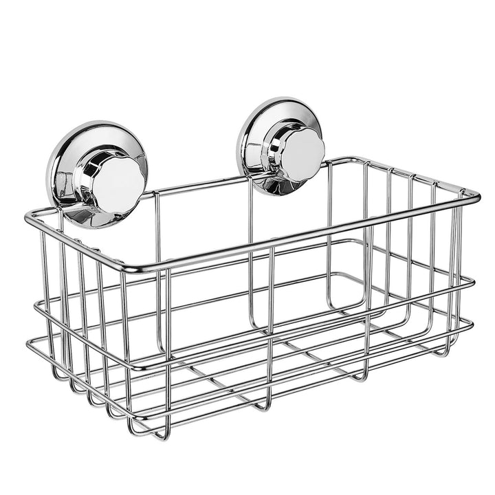 IPEGTOP Suction Cup Deep Shower Caddy Bath Wall Shelf for Large Shampoo Shower Gel Holder Bathroom S