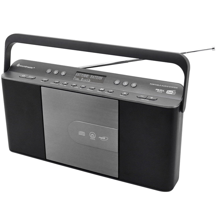 Soundmaster RCD1870SW tragbares Digitalradio mit CD-Player DAB+ UKW-RDS USB Wecker Hörbuch Einschlaf