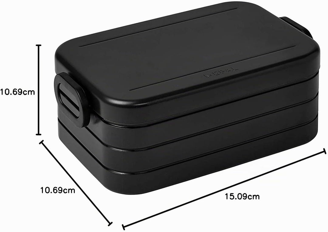 Mepal Brotdose Midi - Brotdose mit Bento Box - Für 2 Sandwiches oder 4 Brotscheiben - Lunchbox für k