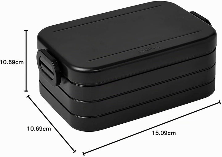 Mepal Brotdose Midi - Brotdose mit Bento Box - Für 2 Sandwiches oder 4 Brotscheiben - Lunchbox für k