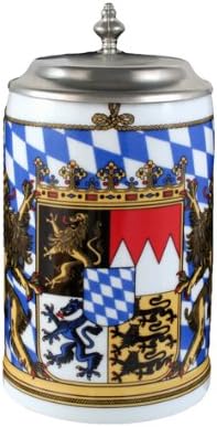 Seltmann Weiden 001.617239 Zusatzsort Bayern Bierkrug mit Deckel 0,75 L, Blau/Weiss/Beige/Rot
