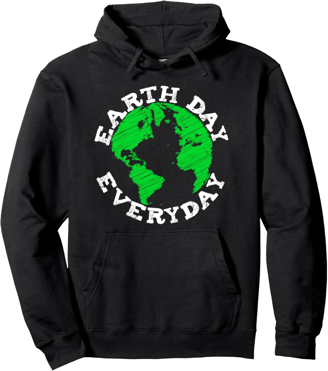Earth Day Everyday artitistic Design Save the planet Pullover Hoodie