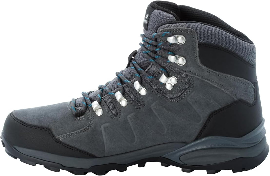 Jack Wolfskin Herren Refugio Texapore Mid M Walking-Schuh 45.5 EU Grey Black, 45.5 EU Grey Black