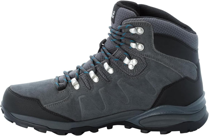 Jack Wolfskin Herren Refugio Texapore Mid M Walking-Schuh 45.5 EU Grey Black, 45.5 EU Grey Black