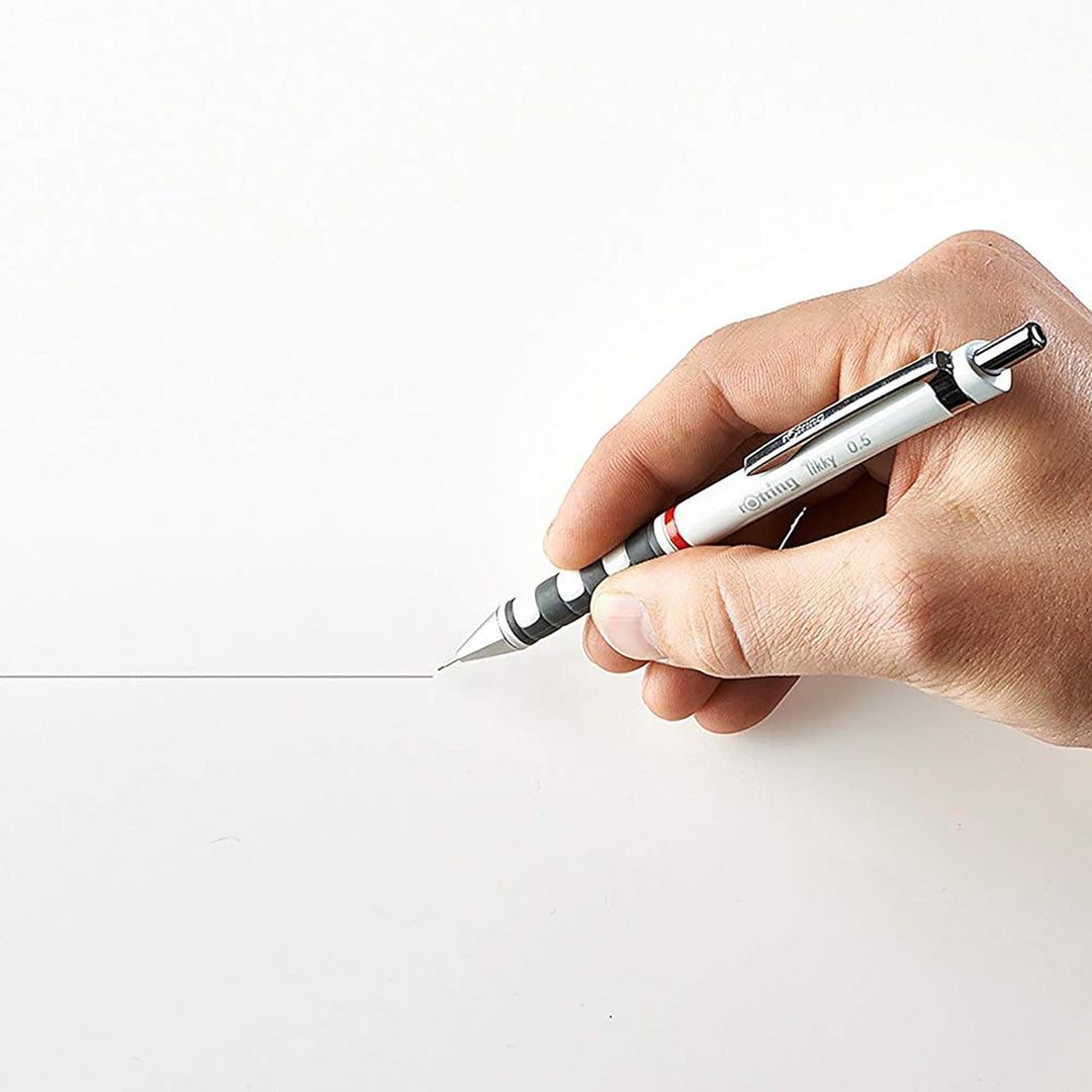 rOtring Tikky Druckbleistift farblich gekennzeichnet | 0,5 mm | schwarzer Schaft | 12er-Box 12er-Box