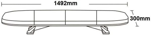 Ml MelTruck® LED Warnbalken 1492 mm 150 cm Warnleuchte Balken Leuchtbalken Lichtbalken 12V 24V E9 Da