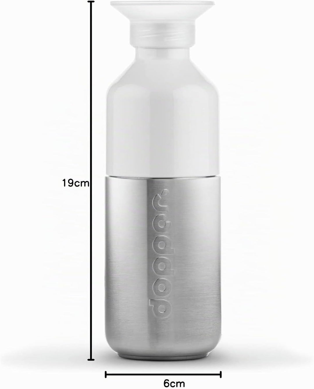 Dopper Steel Trinkflasche 350ml, 490ml, 800ml, 1.1L - Edelstahl Flasche - BPA freie Wasserflasche, 1