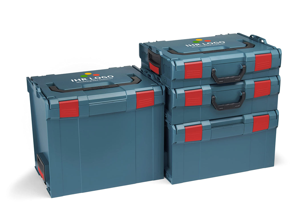 Bosch Sortimo CUSTOM L-BOXX Werkzeugkoffer-Set Gr 1-4 professional blau ohne Inhalt | leere Werkzeug
