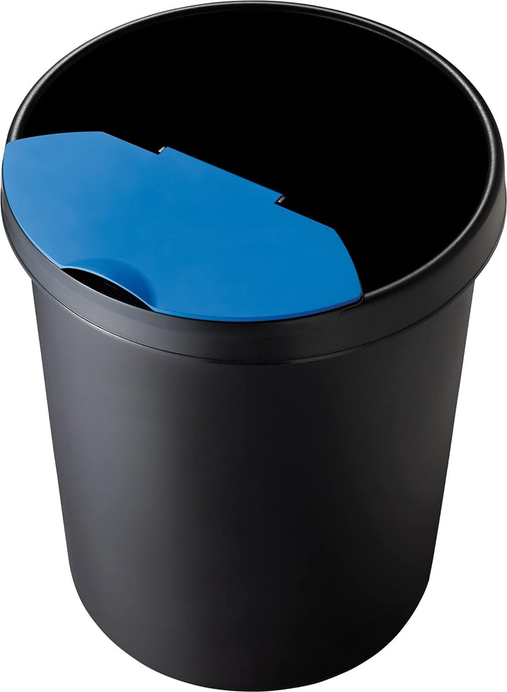 Helit H6106218 - Papierkorb „the german“ 45 Liter, gelb, mit umlaufendem Griffrand, aus Kunststoff,